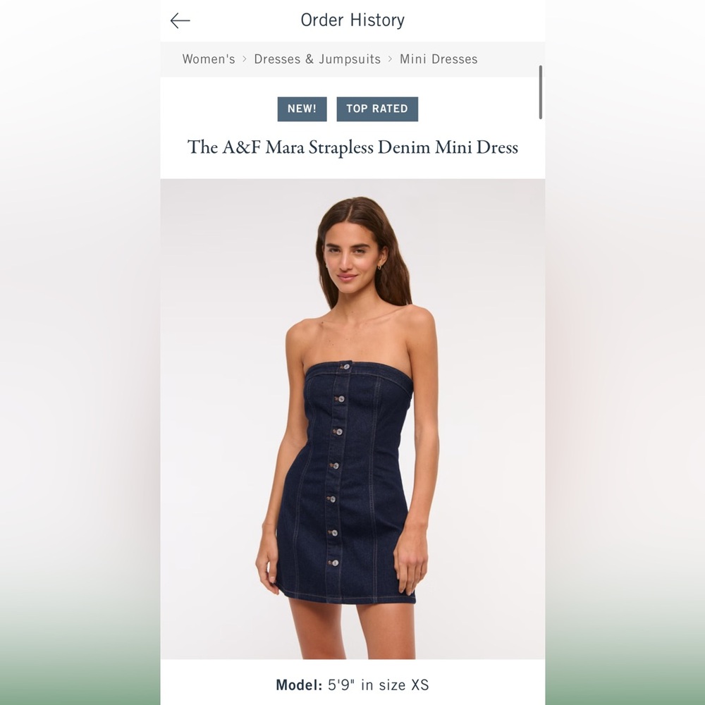 Abercrombie & Fitch Blue Strapless Bodycon Dress